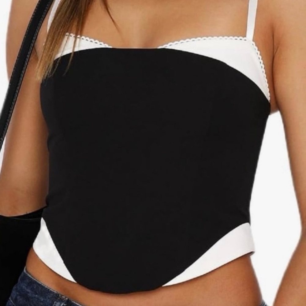 White Fox Bustier Corset Top